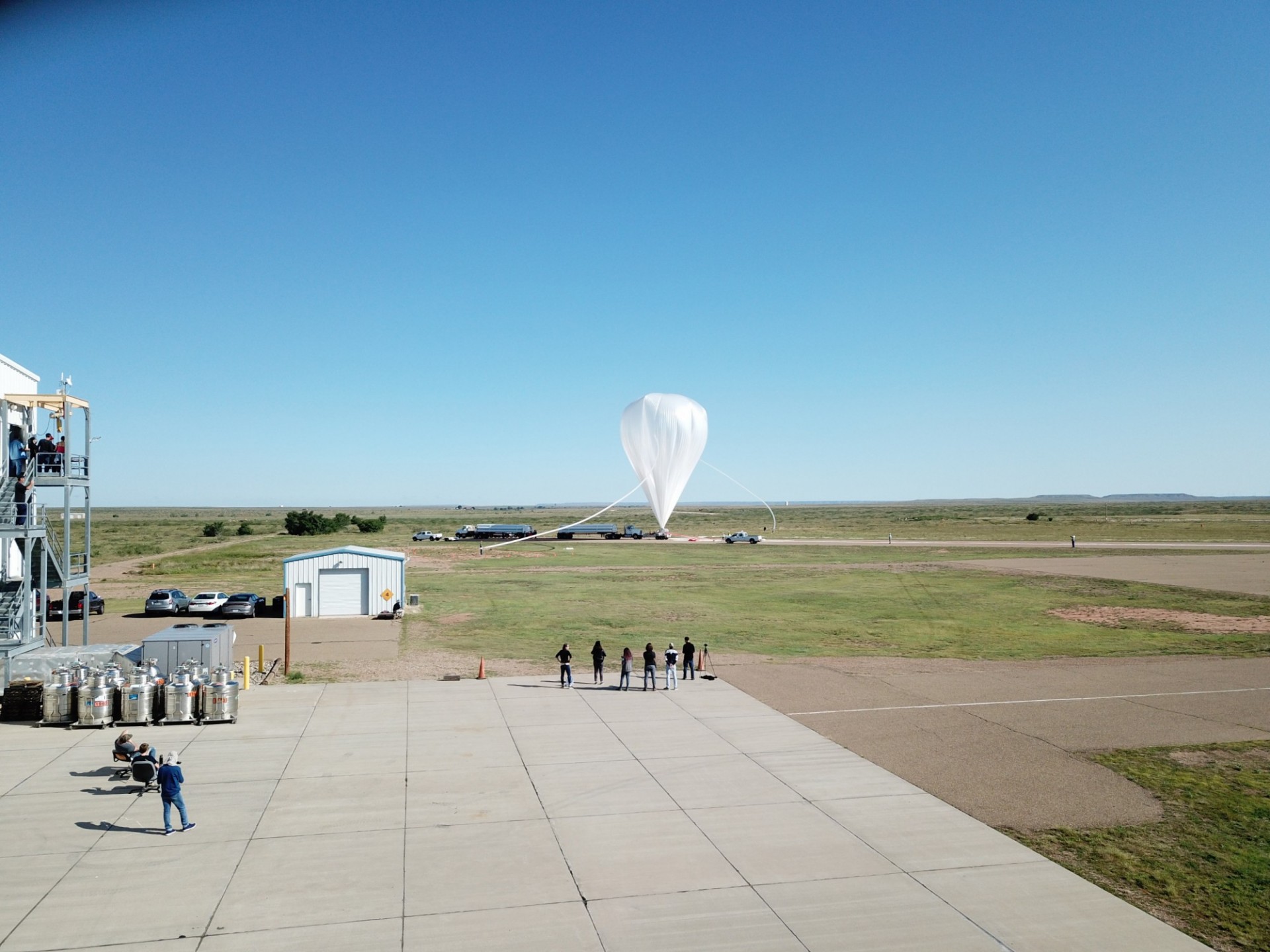 Photo of balloon on launch site prior to launching it in 2018.