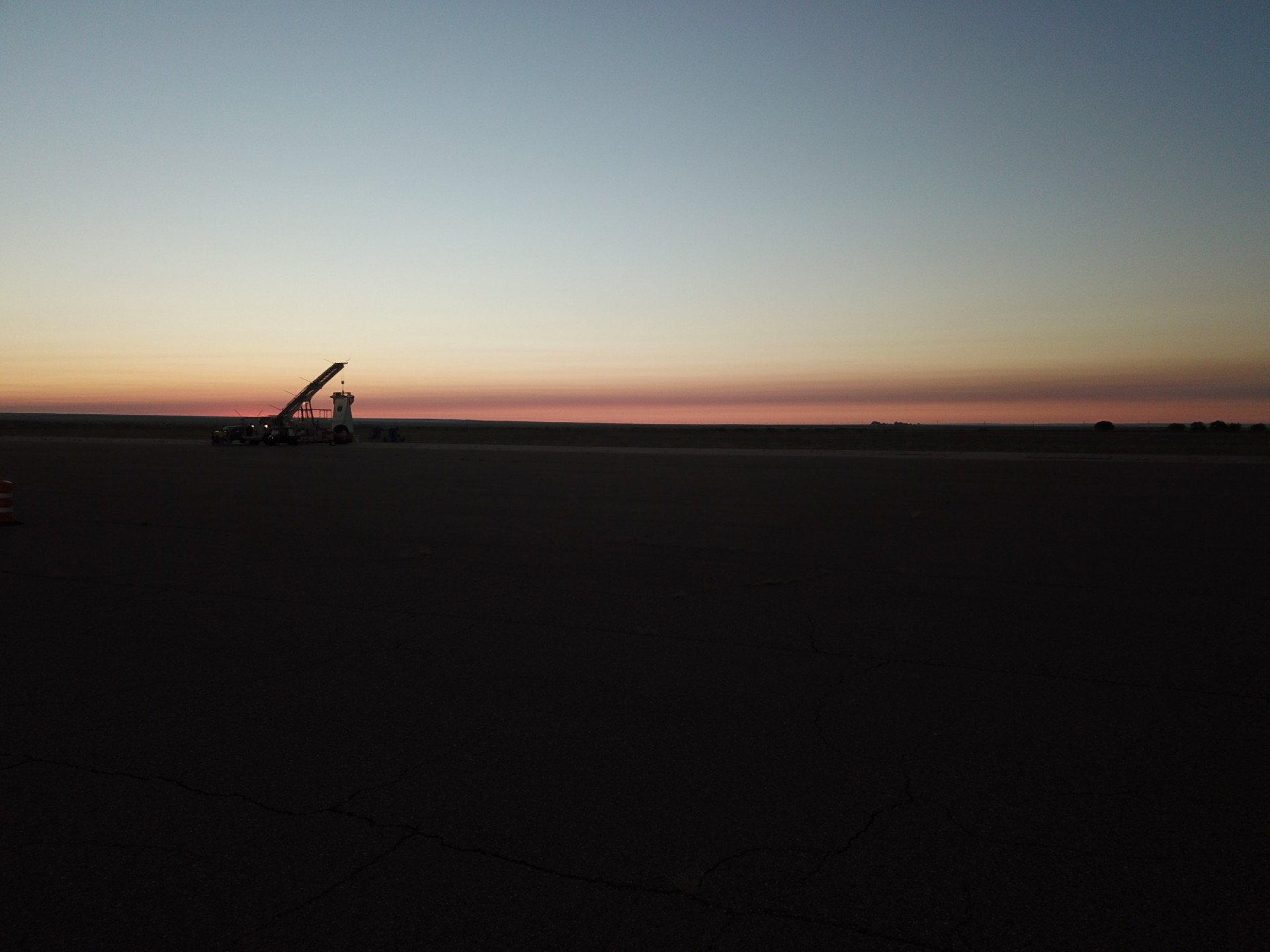 FIREBall at sunset on launch site.