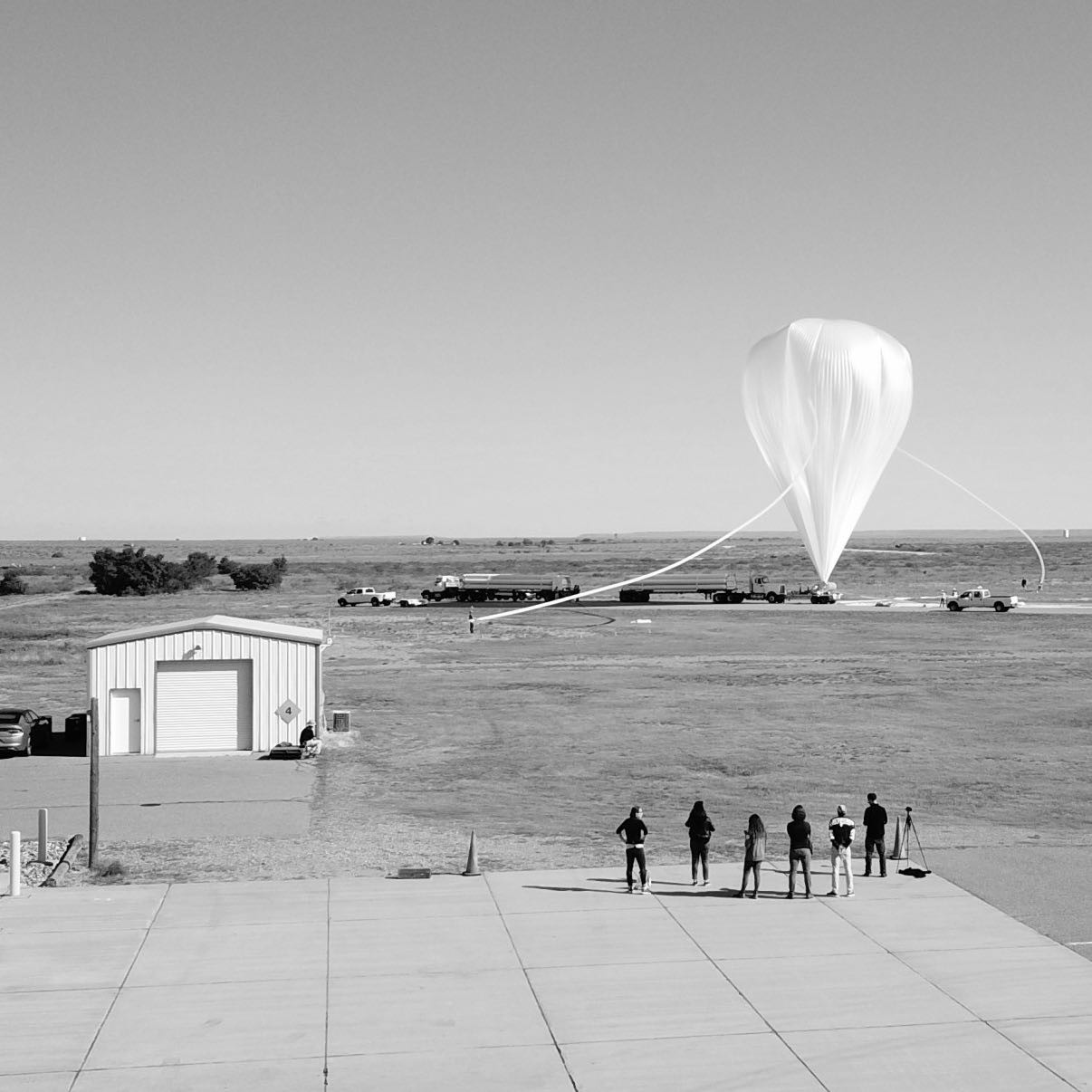 Image of FIREBall's balloon at it's 2018 launch site.