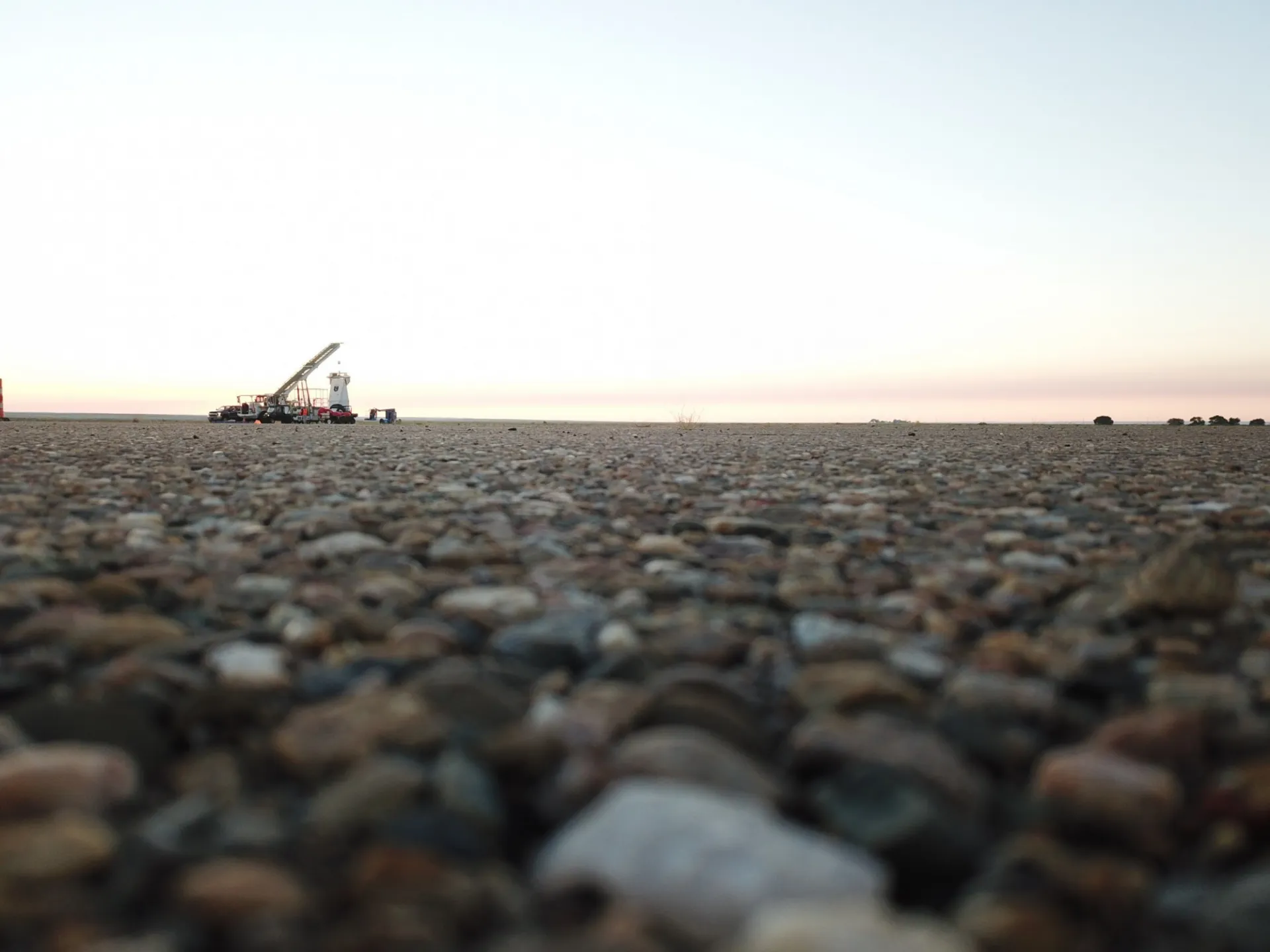 FIREBall on launch site prior to sunset in 2018.