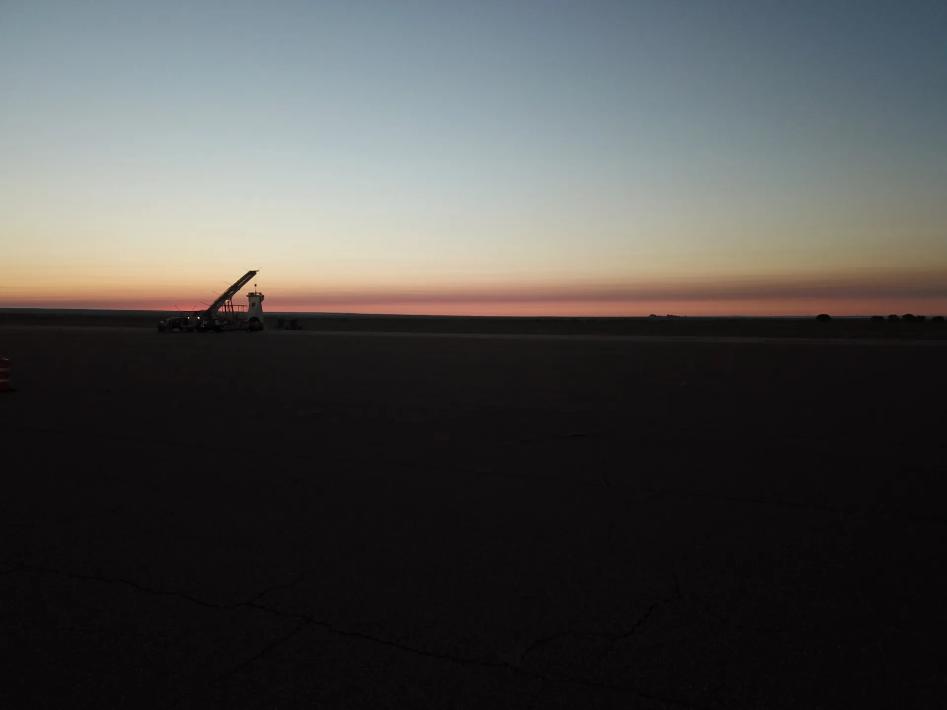 FIREBall at sunset on launch site.